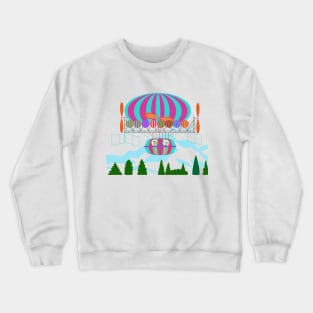 Victorian Flying Machine Dirigible Crewneck Sweatshirt